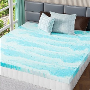 FURNIinspire Mattresses Memory Foam Cooling Gel Mattress Bed Topper For Back Pain - 1 of 4