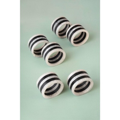 Panama Napkin Rings, Set of 6