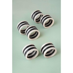 Panama Napkin Rings, Set of 6 - 1 of 4