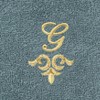 Linum Home Textiles 100% Turkish Cotton MONICA Gold Thread 2PC Embellished Washcloth Set - 3 of 3