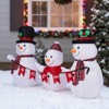 Karl Home 6.2FT Lighted Snowman Family with Bunting Christmas Inflatable Decoration - 4 of 4