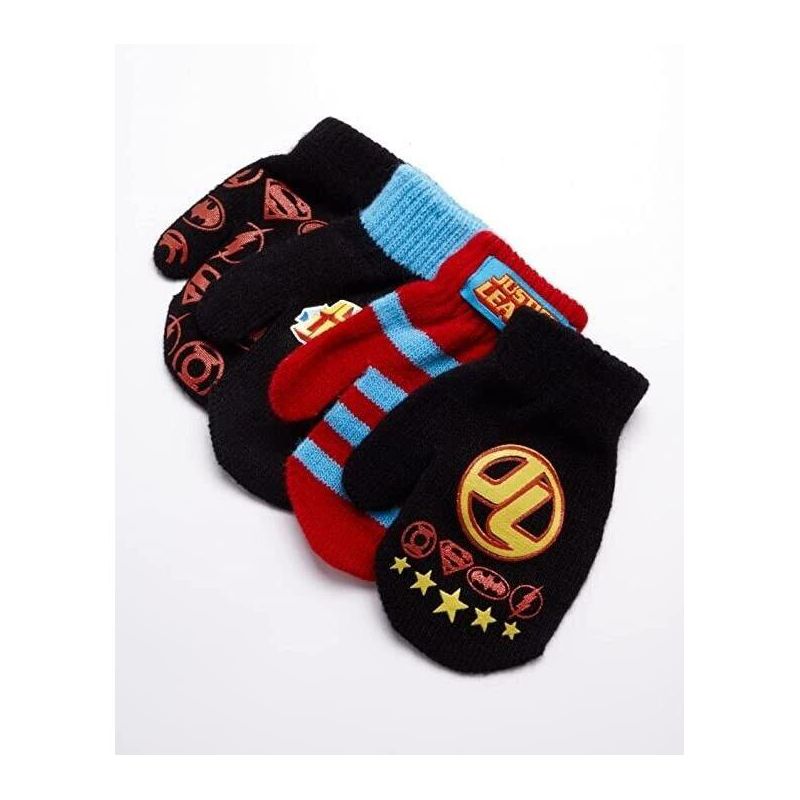 Justice League Boys 4 Pack Winter Mittens Set for  Toddler Ages 2-4, 4 of 6