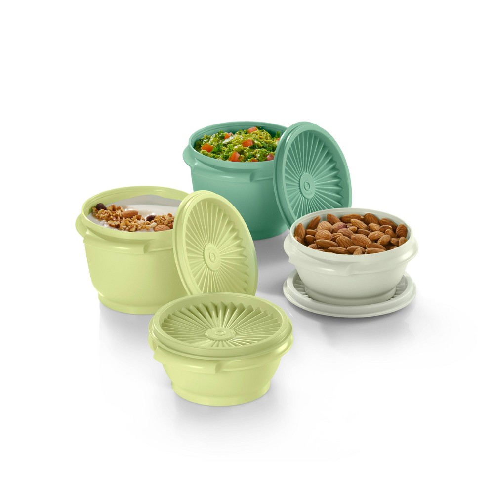 Photos - Food Container Tupperware 8pc  Heritage Bowl Food Storage Container Set Assorted Green: Dishwasher-Safe Polypropylene & Polyethyl (set of 4)