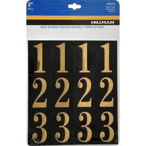 Hillman 2 in. Gold Vinyl Self-Adhesive Number Set 0-9 32 pc (Case of 6) - 1 of 1