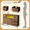 8-Drawer Fabric Dresser with Charging Station and LED Lights, TV Stand for 55-Inch - 3 of 4