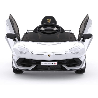 12V Licensed Lamborghini Kids Ride-On Car, Electric Battery-Powered Sports Car with Remote Control, Hydraulic Doors, 2 Speeds, ASTM Certified