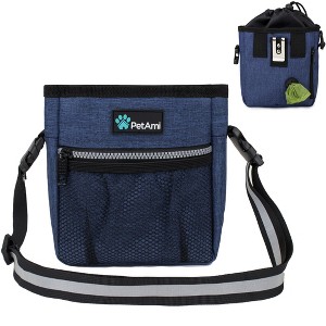 PetAmi Dog Treat Pouch, Pet Training Walking Bag Holder for Kibbles Food Toy, Trainer Essentials Supplies with Waste Dispenser - 1 of 4