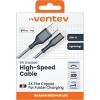 Ventev Braided Usb A To Apple Lightning High Speed 6 Foot Cable Gray - 2 of 2