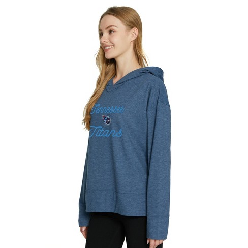 NFL Tennessee Titans Women's Long Sleeve Fleece Chainstitch Hooded Sweatshirt - image 1 of 2