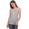 Tank Top for Women Pleated High Neck Halter Tops Casual Sleeveless Shirts Loose Fit - 2 of 4