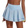 PINSPARK Womens High Waisted Tennis Skirts with 3 Pockets Golf Skirts Lightweight Cute Athletic Casual Skorts - 2 of 4