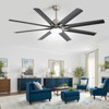 Wanze of Ocean 66in. LED Indoor Brushed Nickel Ceiling Fan with App&Remote Control and 3 Colors Adjustable - 2 of 4