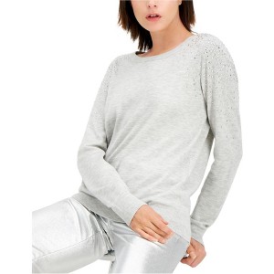 I.N.C International Concepts Womens Embellished Pullover Sweater, Grey, X-Large - 1 of 1