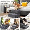 MaseiKar Dog Stairs Ramp for Beds and Sofas, Foldable Modular Pet Steps for Small Dogs, Non-Slip Durable Design with Washable Cover Gray - 4 of 4
