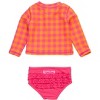 RuffleButts Baby/Toddler Girls UPF50+ Long Sleeve Zipper Rash Guard 2-Piece - 2 of 4