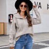 Women's Long Sleeve Turtleneck Loose - Fit Pullover Sweater - 2 of 4