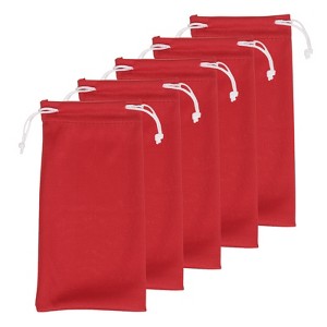 Unique Bargains Microfiber Portable Storage Scratch-Resistant Eyeglasses Bag 5 Pcs - 1 of 4