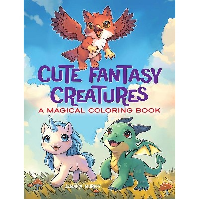 Cute Fantasy Creatures: A Magical Coloring Book - by  Jemaica Cloud (Paperback)