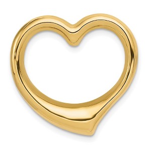Black Bow Jewelry 14k Yellow Gold Cut Out Heart Slide, 24mm - 1 of 4