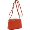 BEAFUP Triple Zip Small Crossbody Bag - Faux Leather Shoulder Bag with Gold Tone Hardware and Adjustable Strap - Zipper Closure for Everyday - 2 of 4
