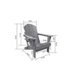 SKRAN Set of 3 Durable Garden Furniture Set, Weather-Resistant HDPE Patio Set with 1 Side Table & 2 Adirondack Chair for Deck ＆ Outdoor - 3 of 4