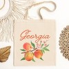 City Creek Prints Georgia Peach Flower Canvas Tote Bag - 15x16 - Natural - 2 of 2