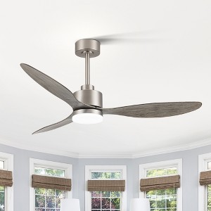 Airsurfer 52-Inch White Ceiling Fan with Remote, Reversible DC Motor, 3 ABS Blades & Color-Changing LED Light - 1 of 4