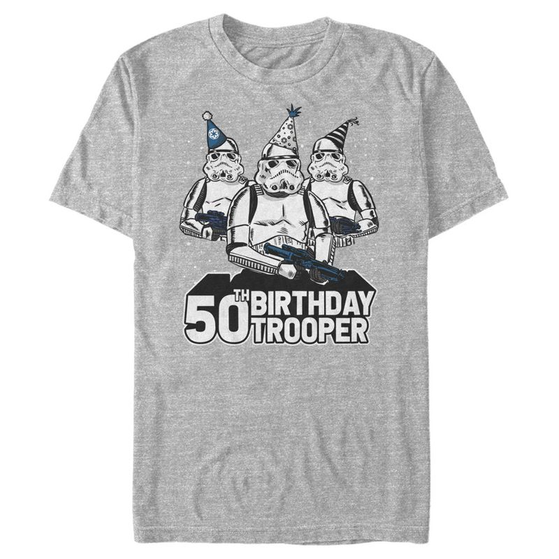 Men's Star Wars Stormtrooper Party Hats Trio 50th Birthday Trooper T-Shirt, 1 of 5