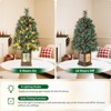 3ft Small Christmas Tree with 70 LED Lights and Retro Pot for Tabletop and Home Office Entrance Holiday Decorations - 3 of 4