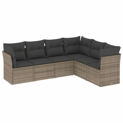 vidaXL Garden Sofa Set Grey