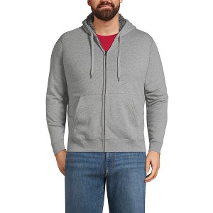 Lands' End Men's Serious Sweats Full Zip High Pile Fleece Hoodie - 1 of 4