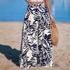 Women's Tropical Leaf Print Wide-Leg Palazzo Pants - Cupshe - 3 of 4