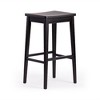 Plank+Beam 30" Bar Stool, Wood Modern Kitchen Stool, Saddle Seat Backless Bar Height Chair with Metal Footrest - 2 of 4