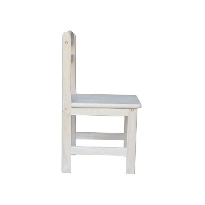 White Wood Juvenile Chair Set with Ladder Bracing