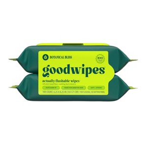 Goodwipes Flushable Personal Wipes - Botanical Bliss - 50ct/2pk - 1 of 4