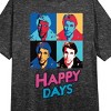 Happy Days Fonzie Women's Black Heather Short Sleeve Sleep Shirt - 2 of 2