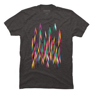 Men's Design By Humans Abstract Color Rainbow Tree Forest By Kakel T-Shirt - 1 of 2