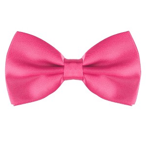 Allegra K Men's Pre-tied Solid Adjustable Classic Tuxedo Wedding Bow Ties - 1 of 4