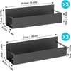 Attop 6 Pack Magnetic Spice Storage Rack Organizer for Refrigerator and Oven, Matt Black Fridge Organizers and Storage - 2 of 4