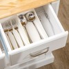 Kitchen Island with Storage Cabinet and 2-Level Rubber Wood Tabletop, Island Table with Adjustable Shelves and Drawers, White - 3 of 4