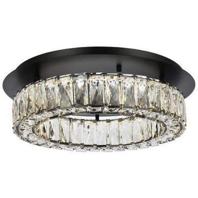 Elegant Lighting Monroe 1 - Light Flush Mount in  Black