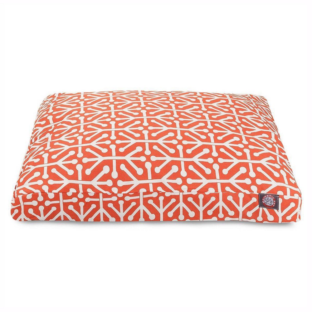 Photos - Bed & Furniture Majestic Pet Aruba Rectangle Dog Bed - Orange - Large - L 