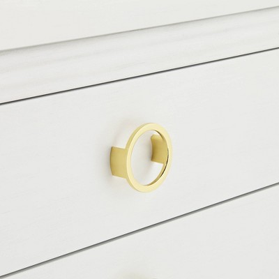 Oslo 32" White MDF and Poplar Mid-Century 3-Drawer Chest