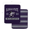 NCAA Kansas State Wildcats Varsity Plaque Double Sided Royal Plush Blanket: Sports Team Logo - 2 of 3