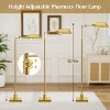 GTCLIGHTING Floor Lamp with 350° Swing Arm, 3 Color Temperature Height Adjustable Standing Lamp Metal Shade for Living Room Bedroom (Gold) - 4 of 4