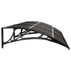 vidaXL Door Canopy Black 118.1 in.x31.5 in. Polycarbonate - 4 of 4