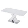 PAGED Extendable Dining Table Rectangle Kitchen Table with MDF Tabletop and X-Shape Legs, 47.24-62.99" Living Room Table for 4/6 Person - 4 of 4