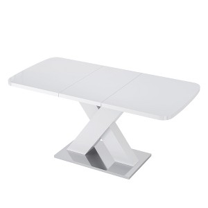 NicBex Modern Square Stretchable Dining Table with X-Shape Leg for 4 to 6,Dining Room,Living Room,Space-Saving - 1 of 4