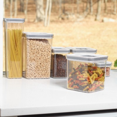 Pantry Mate 2.6 Qt Airtight Food Storage Box Square, with Locking Mechanism, Clear Kitchen Pantry Organizer — фото 4