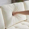 Karl Home |85.8 in. W Square Arm Corduroy 3-Seat U-shaped Tufed Sofa in Beige with Ottoman - 4 of 4